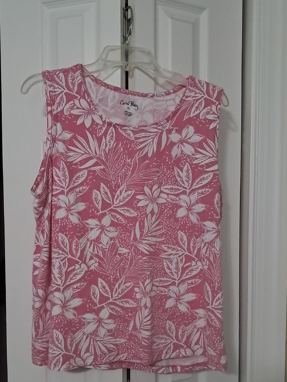 Coral Bay Pink Floral Tank Top